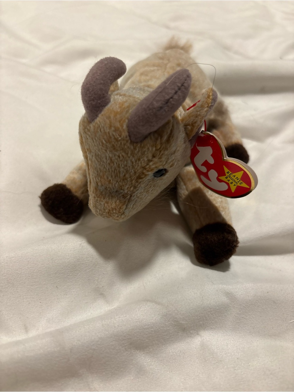 Vintage 1999 TY Beanie Baby - Goatee the Goat - 7.5" Plush